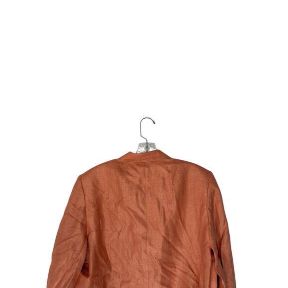 Orvis Blazer Women's Peach Plus Silk Office Work Career Business Classy Size 16 - Picture 8 of 12